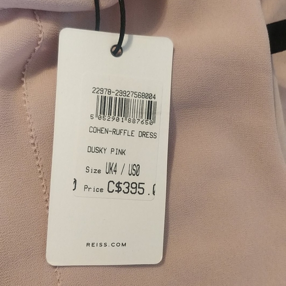 Reiss Dusty Rose Cohen Ruffle Dress - Picture 14 of 16